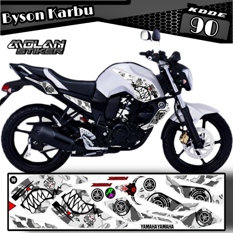 Decal Sticker Striping Variasi Byson Karbu 2010-2015 / Byson Lama SHARK (Byson 2010-Byson 2011-Byson