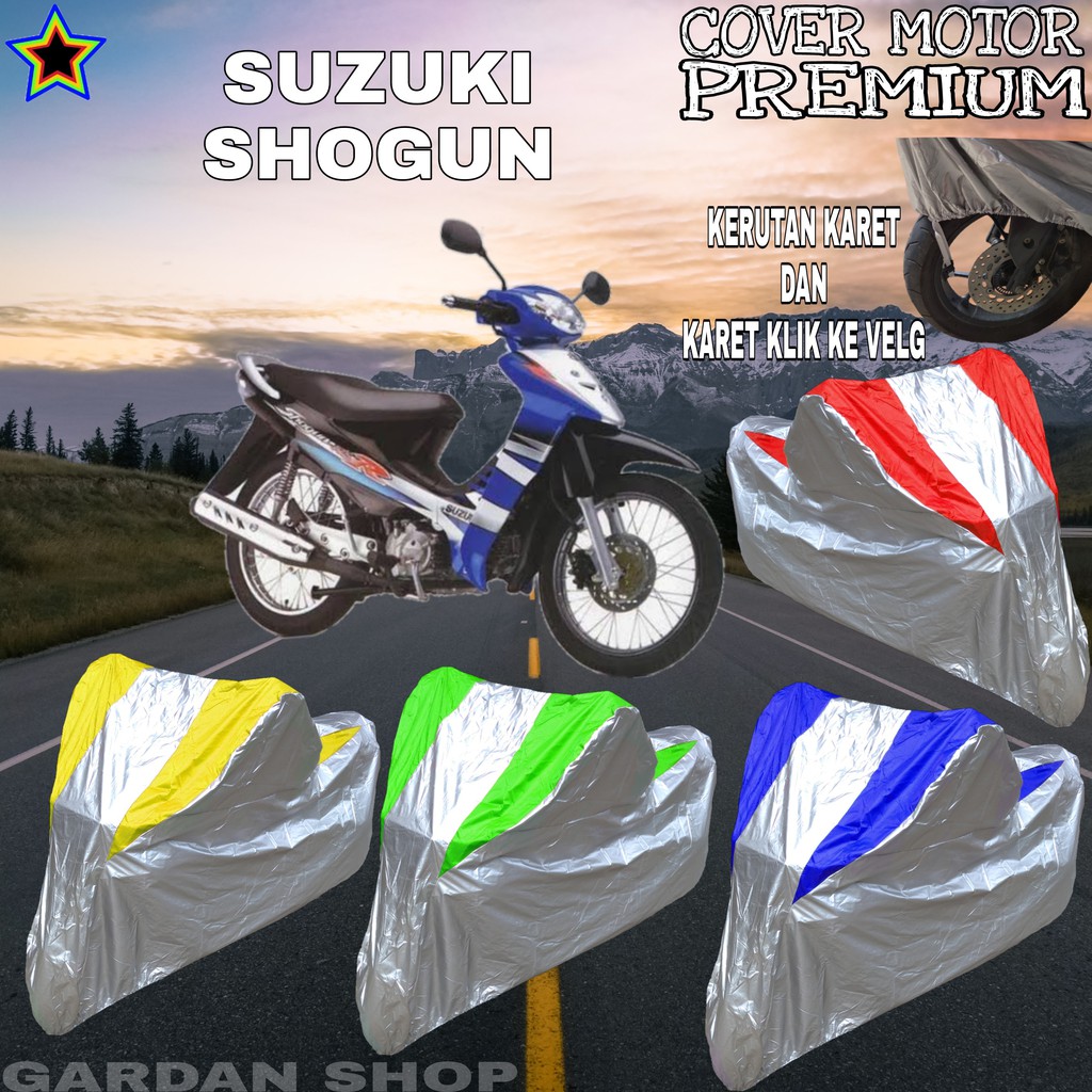 Sarung Motor SUZUKI SHOGUN Silver KOMBINASI Body Cover Suzuki PREMIUM