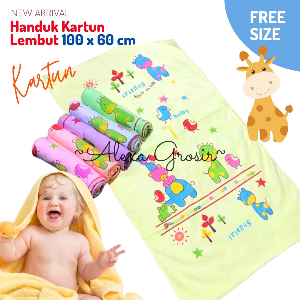 Handuk Anak Bayi Microfiber/Handuk Mandi Anak Bayi - Handuk Mandi Bayi 60X100cm Handuk Bayi Microfiber Lembut Murah Berdaya Serap Tinggi Motif