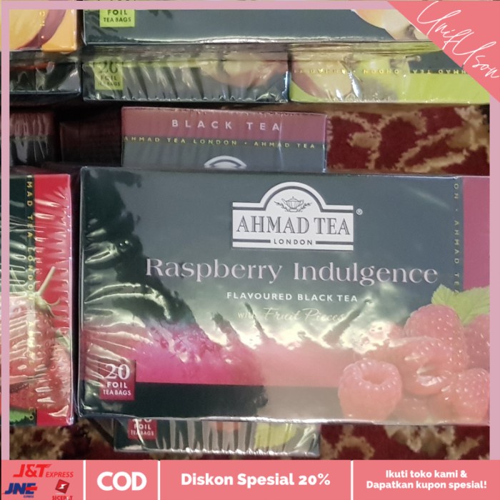 

⭐COD⭐ ahmad tea raspberry . ahmad tea rasa rasberi . isi 20 pcs