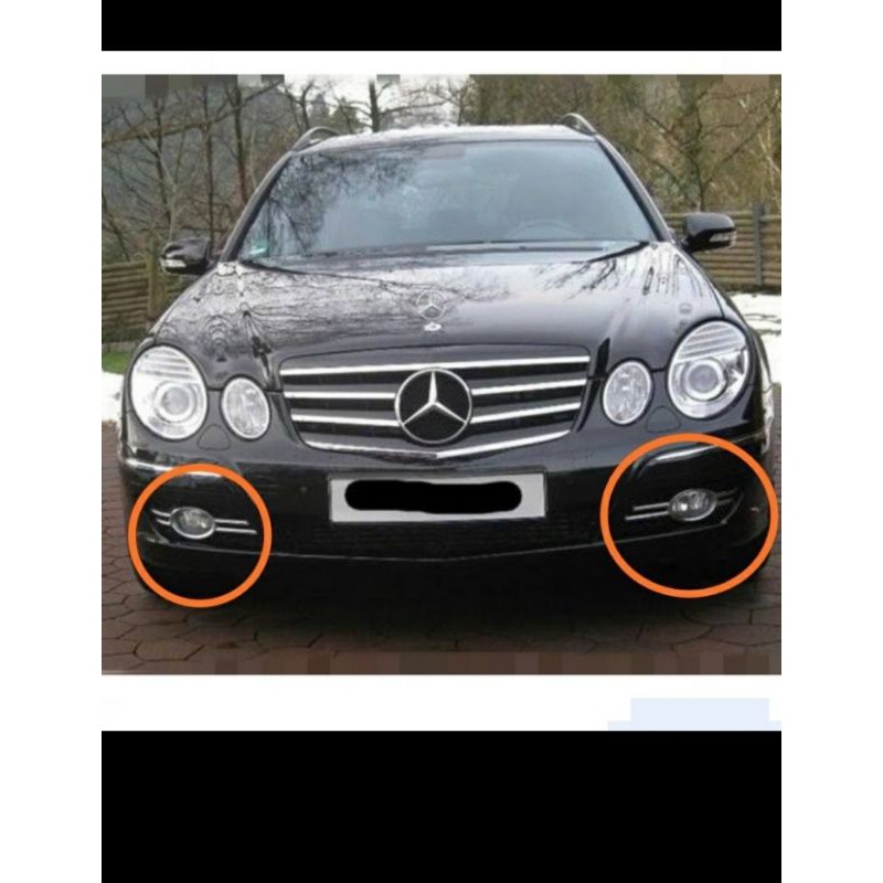 Cover Fog Lamp Mercy W211 Facelift Set 2pcs Cover FogLamp Mercedes Benz W211 Facelift