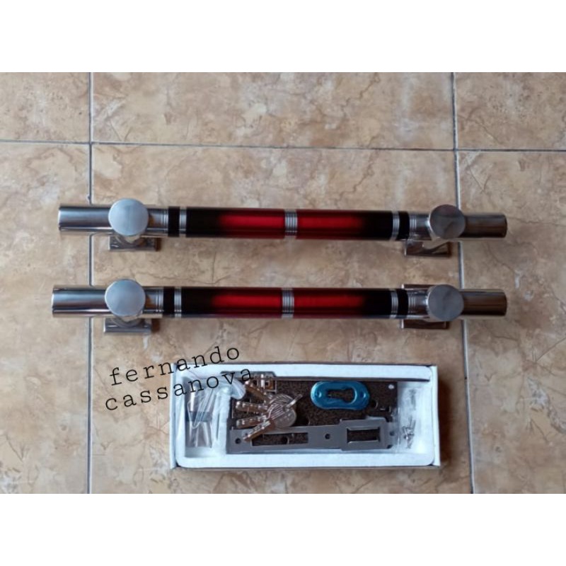 Handle pintu gagang pintu rumah minimalis 45cm 60cm set pintu rumah tarikan pintu rumah stainless