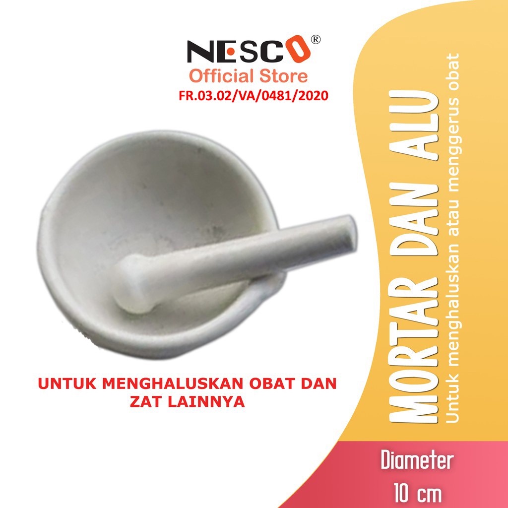 Nesco Mortar 10cm, pestle Lumpang Alat Penumbuk, FM, BEST SELLER