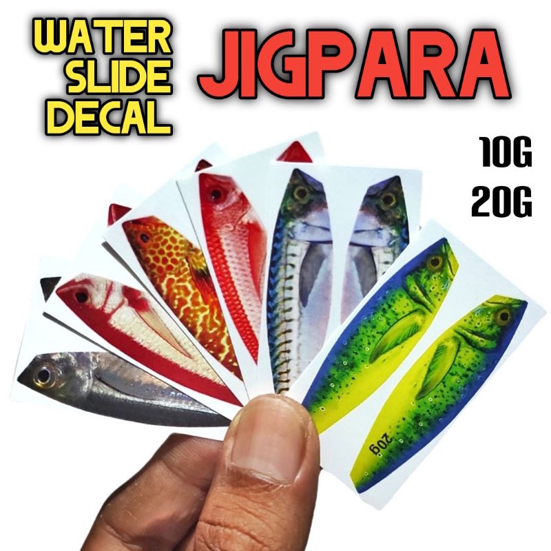Water Slide Decal Jigpara Skin Umpan Metal Jig Lure