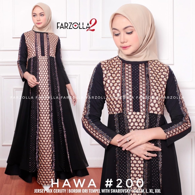 Abaya Turkey | Hawa #200 | Busana Arab Muslimah Original by Farzolla