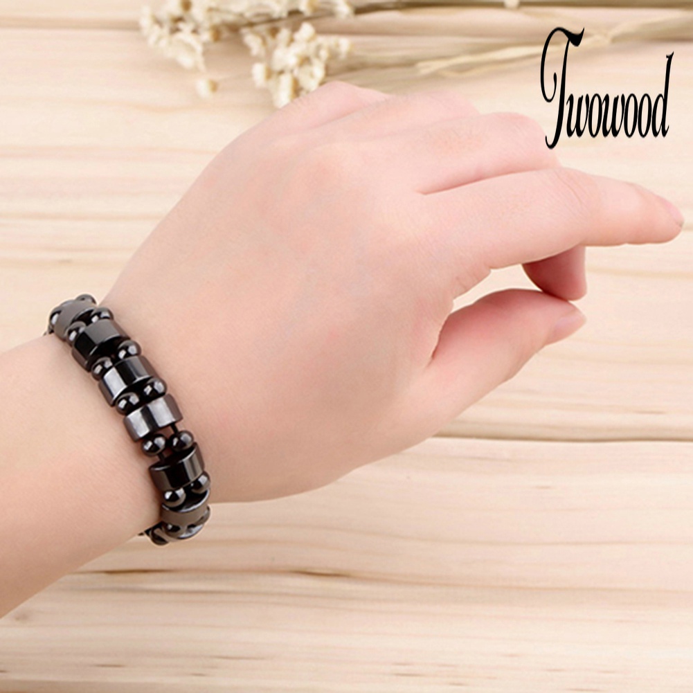 Gelang Manik-Manik Hematite Warna Hitam Untuk Pria Dan Wanita