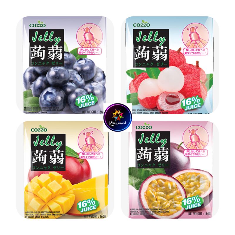 

Cozzo Konnyaku Jelly 160gr Blueberry/Lychee/Mango/Passion Fruit/import