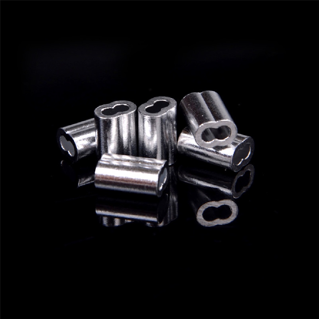 Yescool 50pcs 1.5mm Cable Crimps Aluminum Sleeves Cable Wire Rope Clip Fitting .