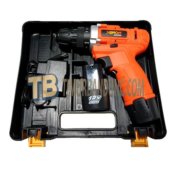 Mesin Bor Baterai Xenon CDD500 Cordless Drill 12V