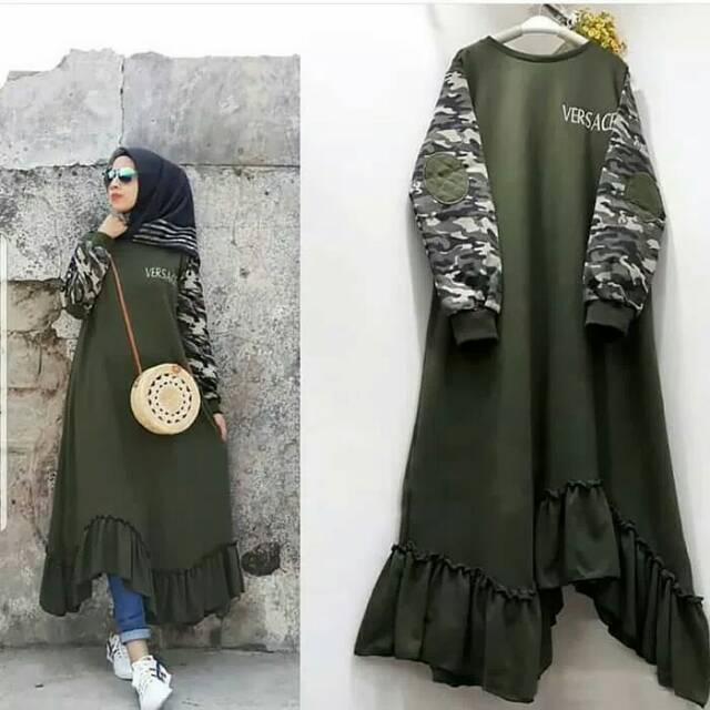 Baju Tunik Wanita/VARSACE ARMY TUNIK/ Atasan Tunik Murah
