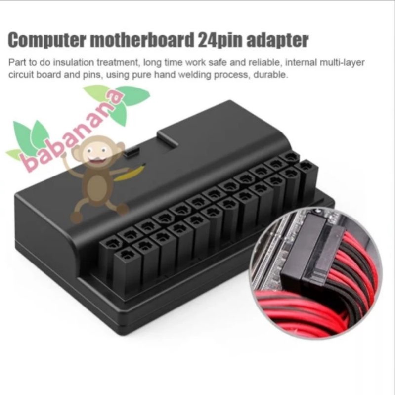 ATX 24 PIN MOTHERBOARD 90 DEGREE PREMIUM ADAPTER ELBOW SIKU MOBO 24PIN WITH BUILT-IN FILTERING CAPACITOR