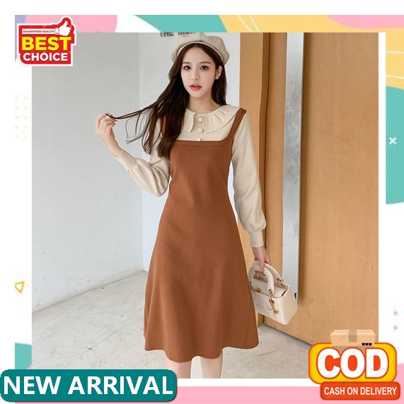 Baju Dress Wanita Remaja Trendy Kekinian Terbaru 2021 Gaun Pesta Natal Imlek Modis Style Ala Korea D