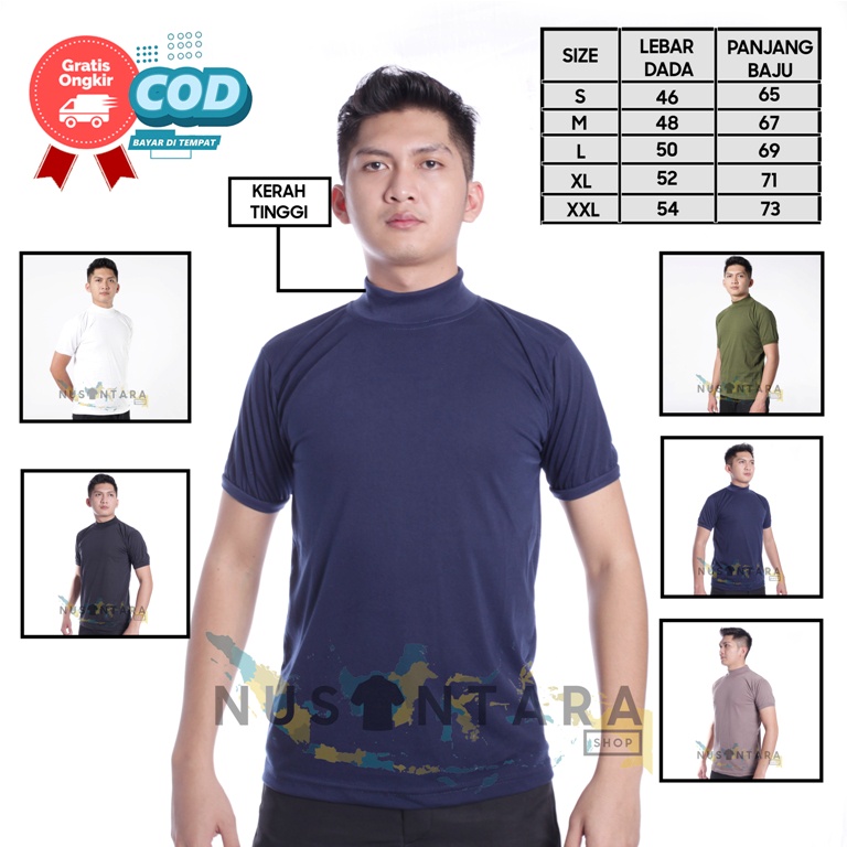 Polos Kaos Security Satpam Kerah Tinggi Kaos Polisi Terbaru Polos Kerah Pendek Warna NAVY CREAM PUTIH ARMY HITAM COKELAT