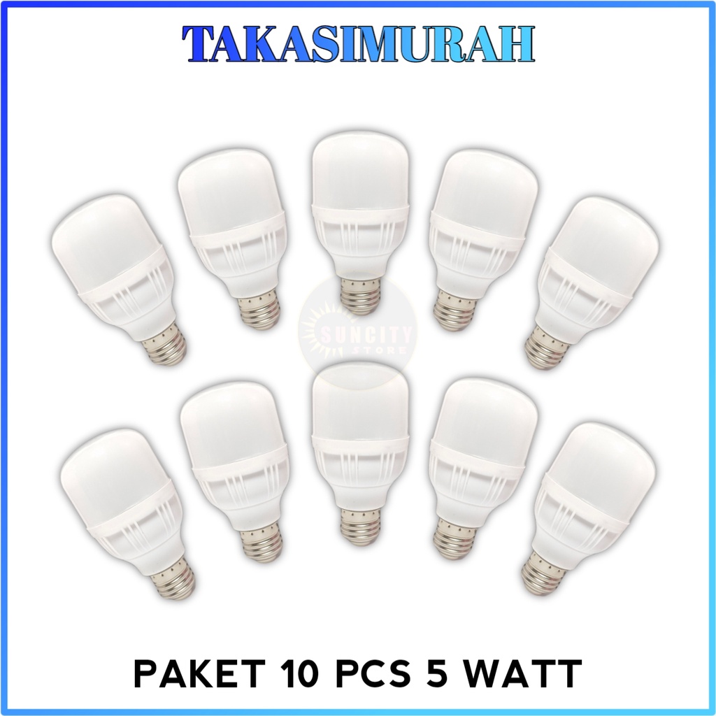 Paket 10 Pcs TAKASIMURAH Lampu LED Capsule 5 Watt - Cahaya Putih