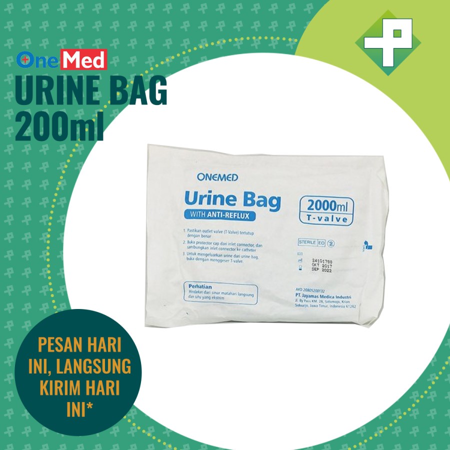 Kantong Urin OneMed 2 Liter / Urine Bag OneMed  T - Type 2 Liter