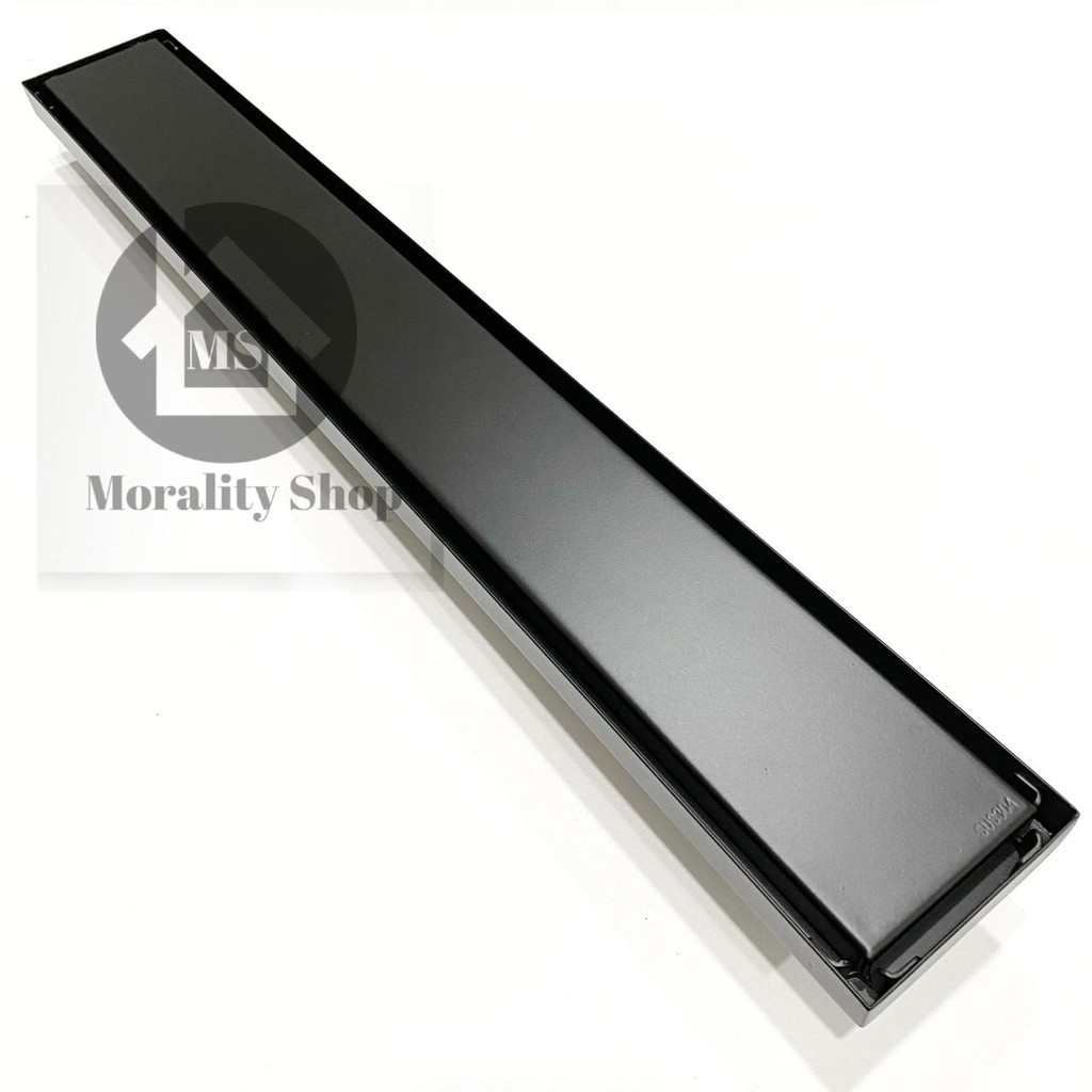 Saringan Got 60cm stainless 304 Tebal HITAM T96 - Floor Drain smart Tile Drain black minimalis