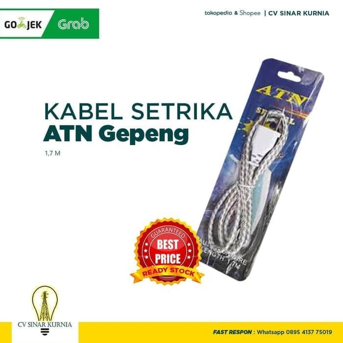 Kabel Setrika / Kabel Gosokan Gepeng ATN 1.7M