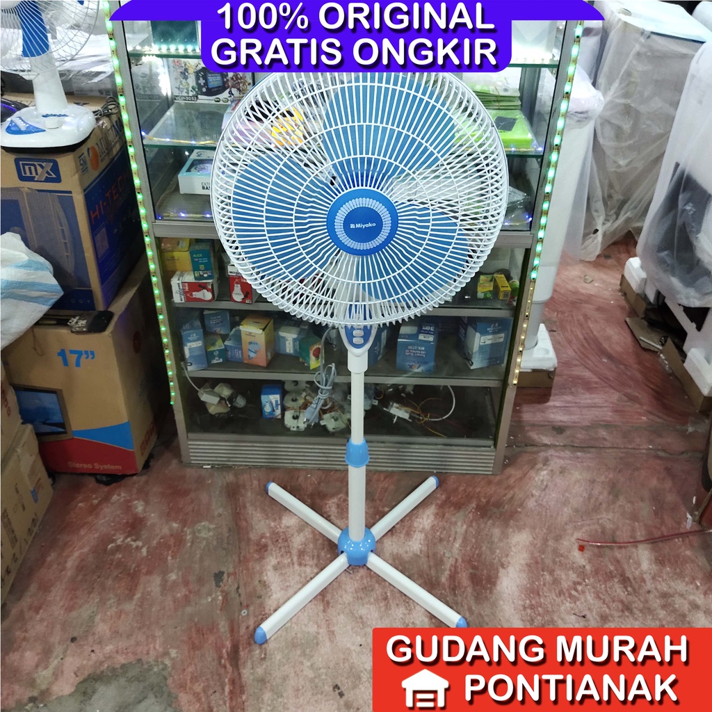 Kipas Angin berdiri Miyako 16inch KAS 1618 B kaki besi 1618B 16&quot; PL stand fan