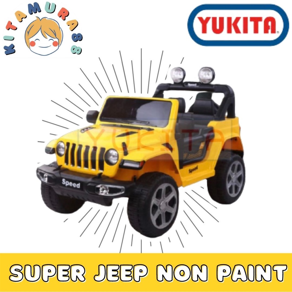 Mainan Maenan Anak - Mobil Aki YUKITA SUPER JEEP NEW EDITION 938 Non Paint