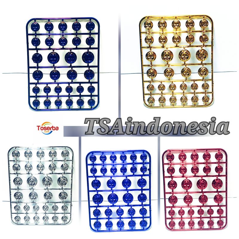 Cover Tutup Baut Monel Probolt Flowers CNC Aksesoris Variasi Motor Universal Satria Fu 150 Beat Mio