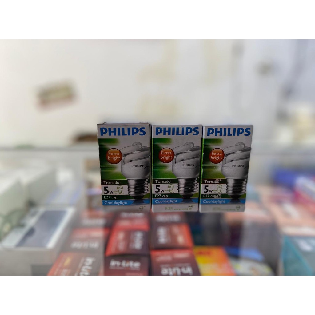 PHILIPS (BUNDLING 3 PCS) LAMPU TORNADO 5 WATT WW - CDL