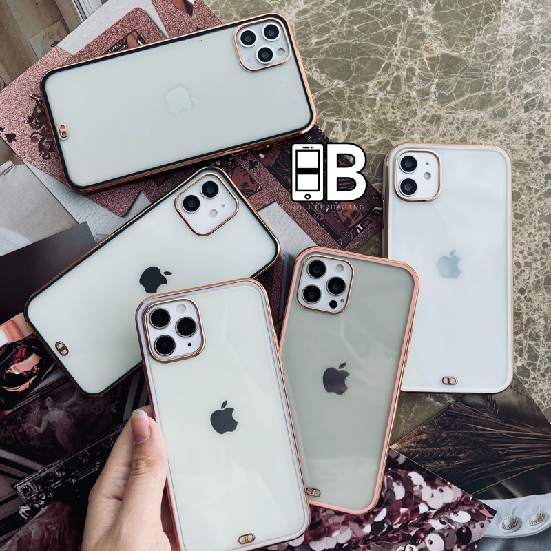 Plating Gold Bumper Softcase Iphone 7 8 SE 2020 7+ 8+ X Xs Xr Xs Max 11 Pro max SE 2020 2022