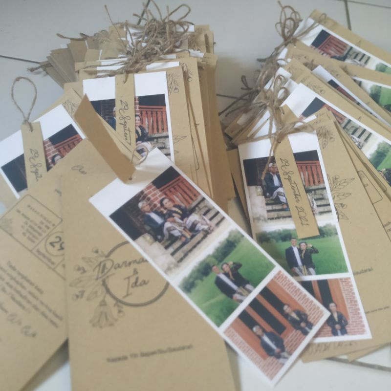 

undangan hangtag rustic murah kekinian terbaru