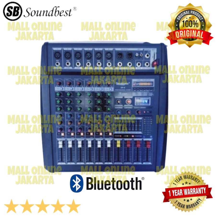 Power mixer soundbest dp6 original bluetooth Dp 6 channel