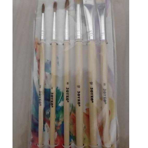 

(C9D8).. set kuas cat air lukis isi 6 no 2 4 6 8 10 12 //Harga@hemat