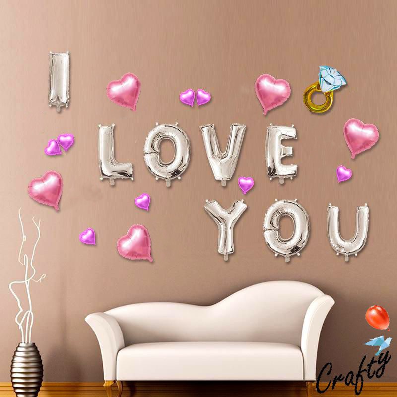 [PAKET] ROMANTIC Set I LOVE YOU RING Dekorasi Valentine Romantis