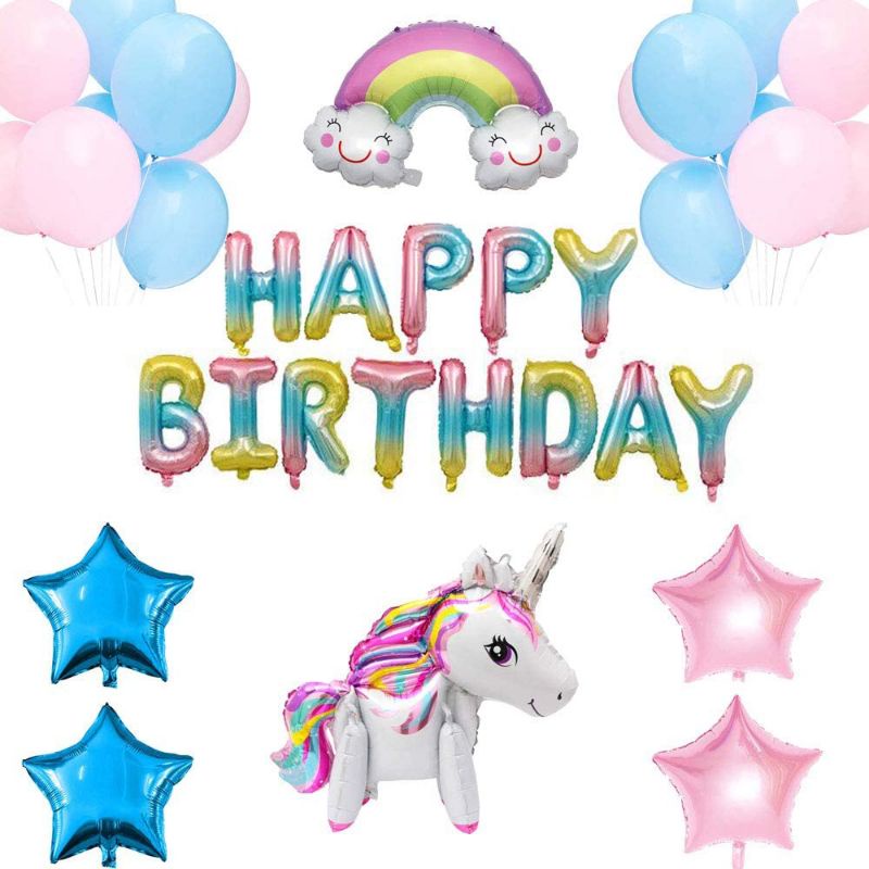 paket dekorasi ulang tahun anak unicorn