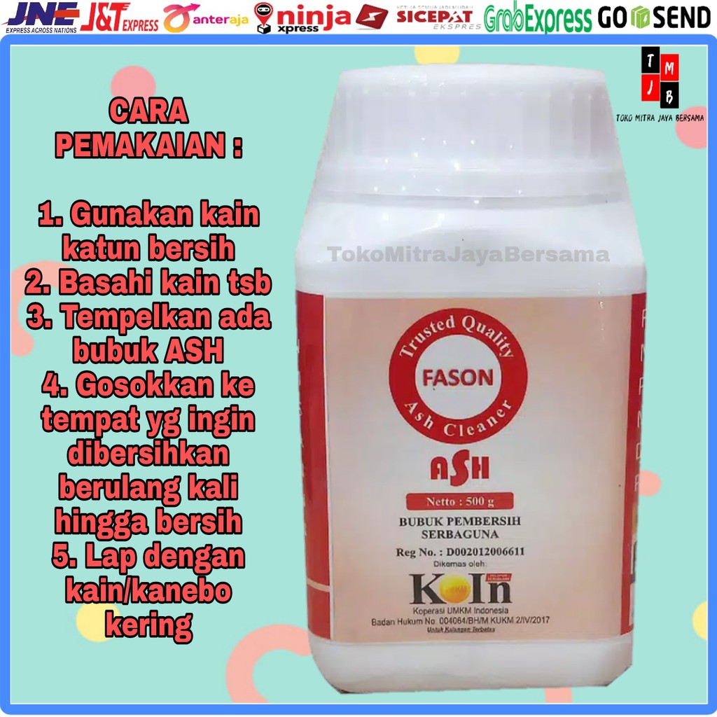 FASON ASH CLEANER BUBUK PEMBERSIH SERBAGUNA KERAK KOTORAN JAMUR KACA STAINLESS MARMER SHOWER