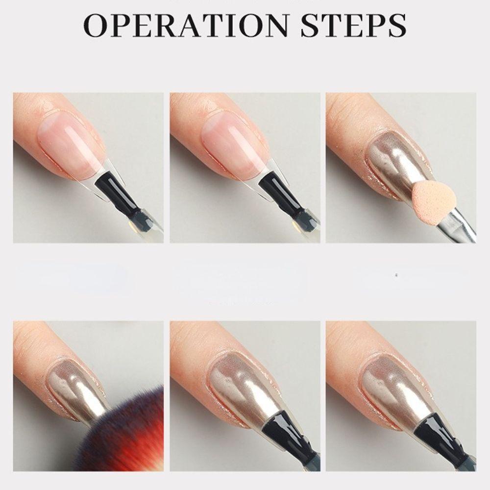 Mxbeauty Double-ended Powder Stick Dua Sisi Kuku Kecantikan Salon Kuku Nail Art Alat Paku Tembakan Stick