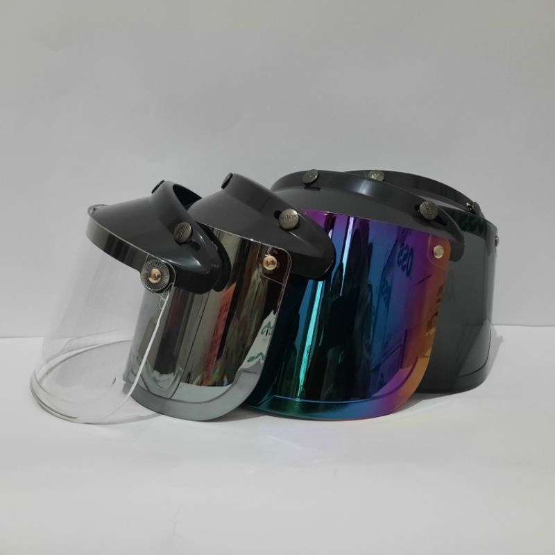 kaca visor injak Helm bogo Jpn Cargloss Kaca datar Flat