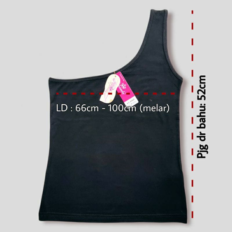 Thank Top One Shoulder Kaos Dalam Tali Besar Merk Miranda Grade A