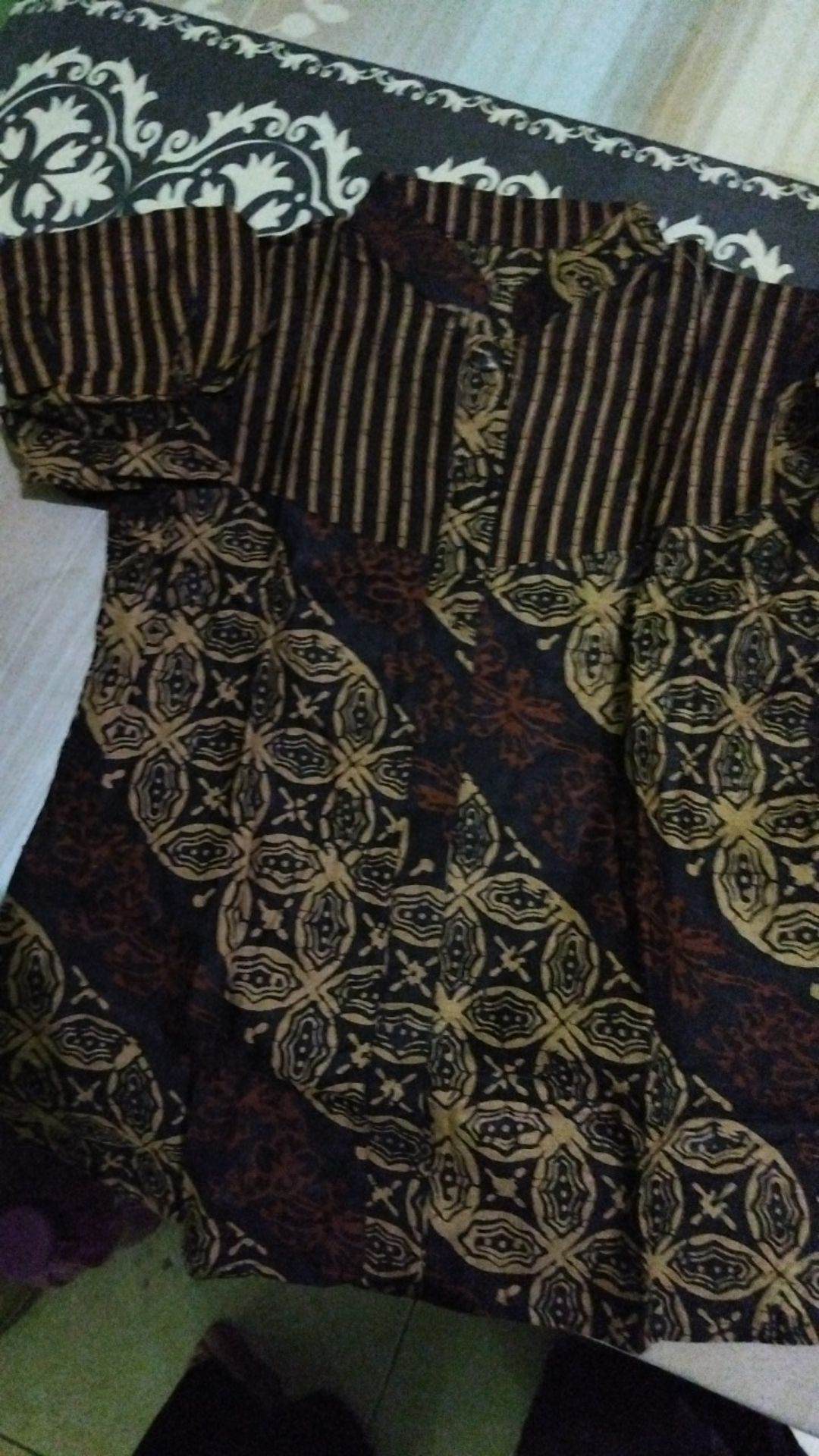 Tey-17 Batik Wanita Asj Sa Hrb026 Kenongo Kemeja Tosca Pendek