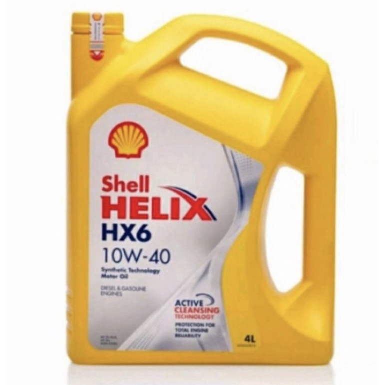 SEDUS Oli Mesin Mobil Shell Helix HX6 10W-40 4liter/ sedus isi 4 galon