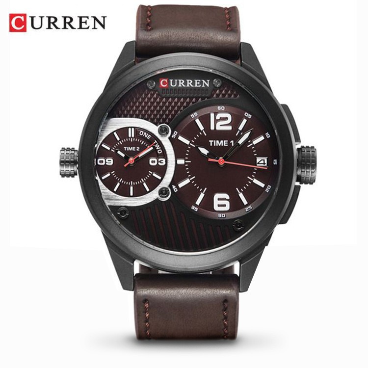CURREN 8249 Jam Tangan Pria Analog Dual Time WK-SBY