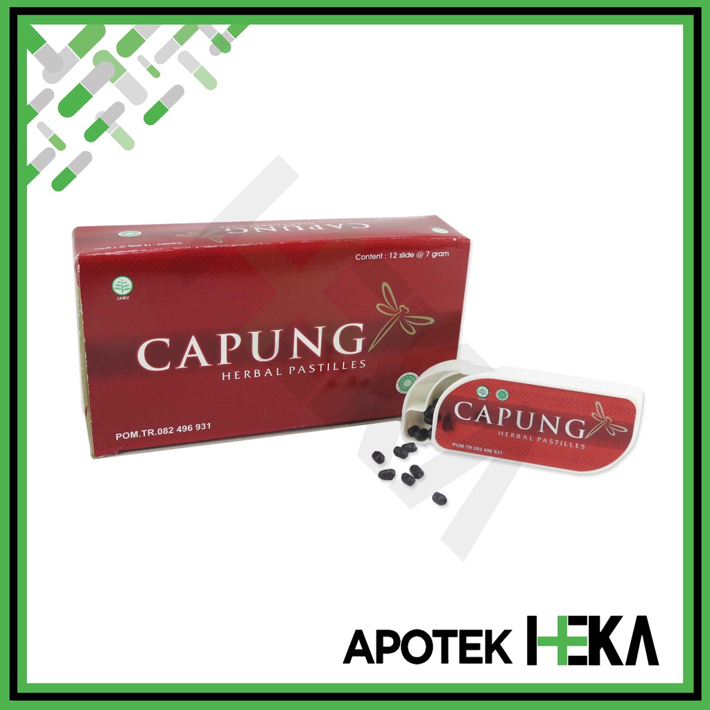 Capung Herbal Pastilles 7 g Box isi 12 - Meredakan Batuk (SEMARANG)