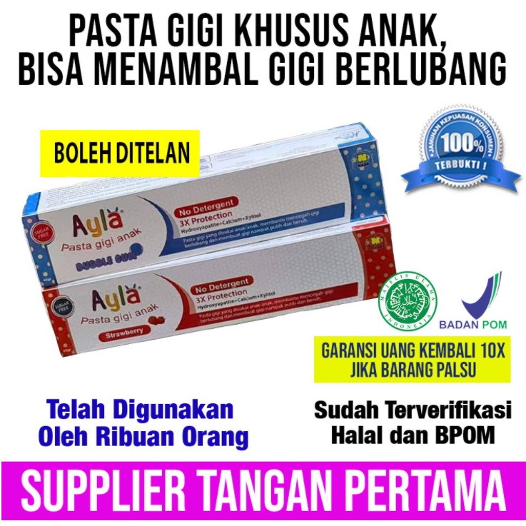 PASTA GIGI ANAK 1 TAHUN AYLA NASA | BISA MENAMBAL GIGI BERLUBANG | BOLEH DITELAN | 2 Raasa