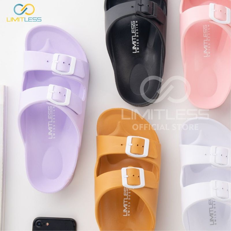 Sandal Tali Wanita Kekinian Sendal Slop Cewek Karet Jelly Sandal Selop Wanita Korean Style Santai Rumahan