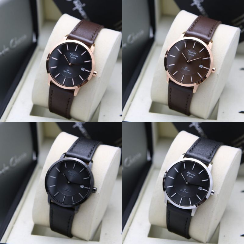 Jam Tangan Wanita Alexandre Christie AC 8653 Leather Strap Original 100%
