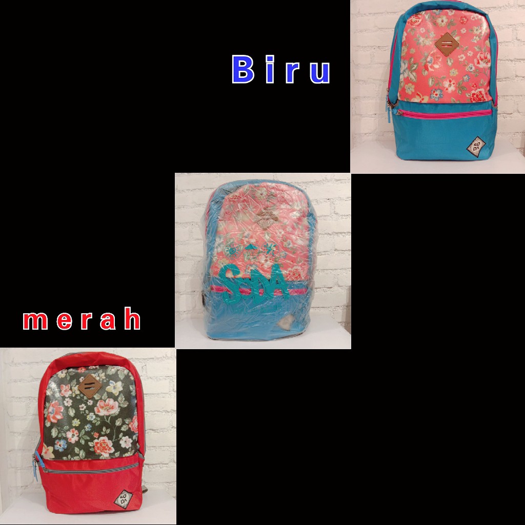 Tas ransel kanvas anak perempuan sekolah SD SMP SMA SODA NOIR