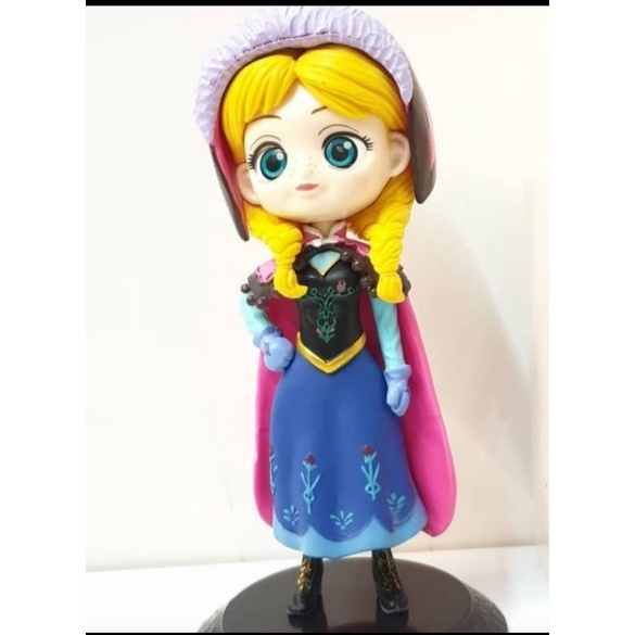 Qposket Princess Frozen Anna Rambut Kepang Figure