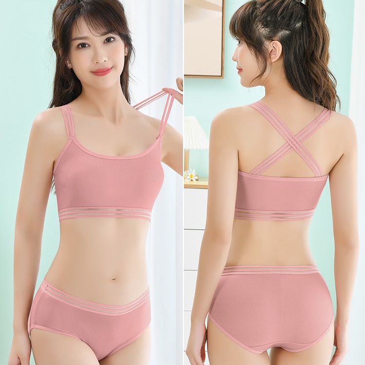 [ NEW ]Bra Set Bralette Untuk Wanita Sexy Bahan Katun Import - Bra Set Murah Fashion Wanita