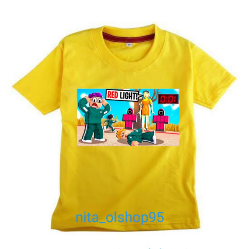 baju squid game roblox minicraft kaos anak