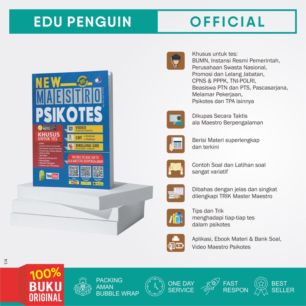 Edu Penguin Buku New Maestro Psikotes