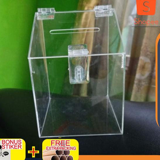 

Pasti Berkualitas kotak amal / saran acrylic - bening Elegan