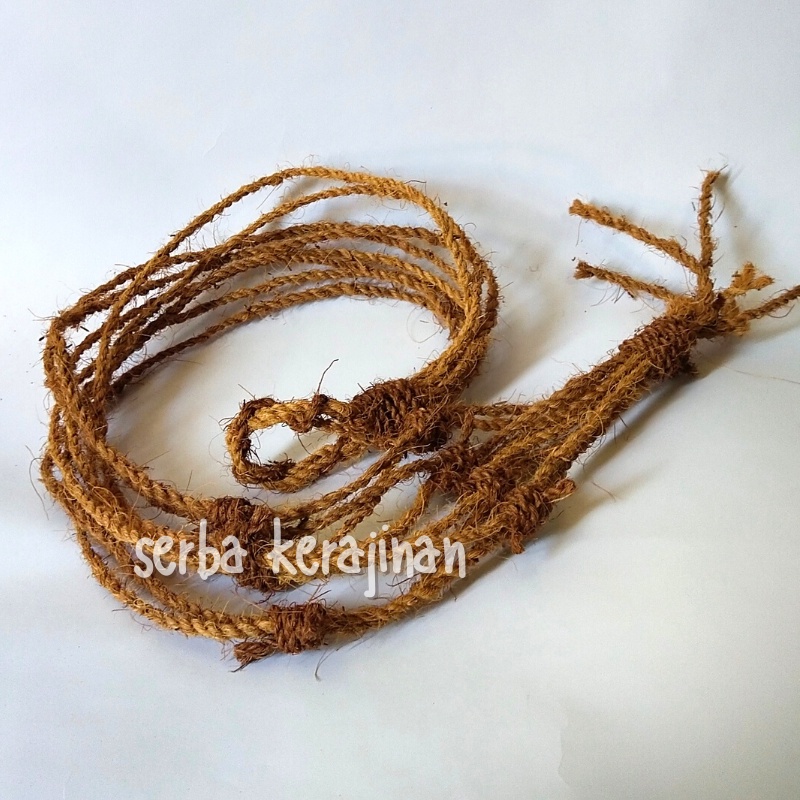 tali jaring sabut kelapa gantungan pot panjang total 90cm