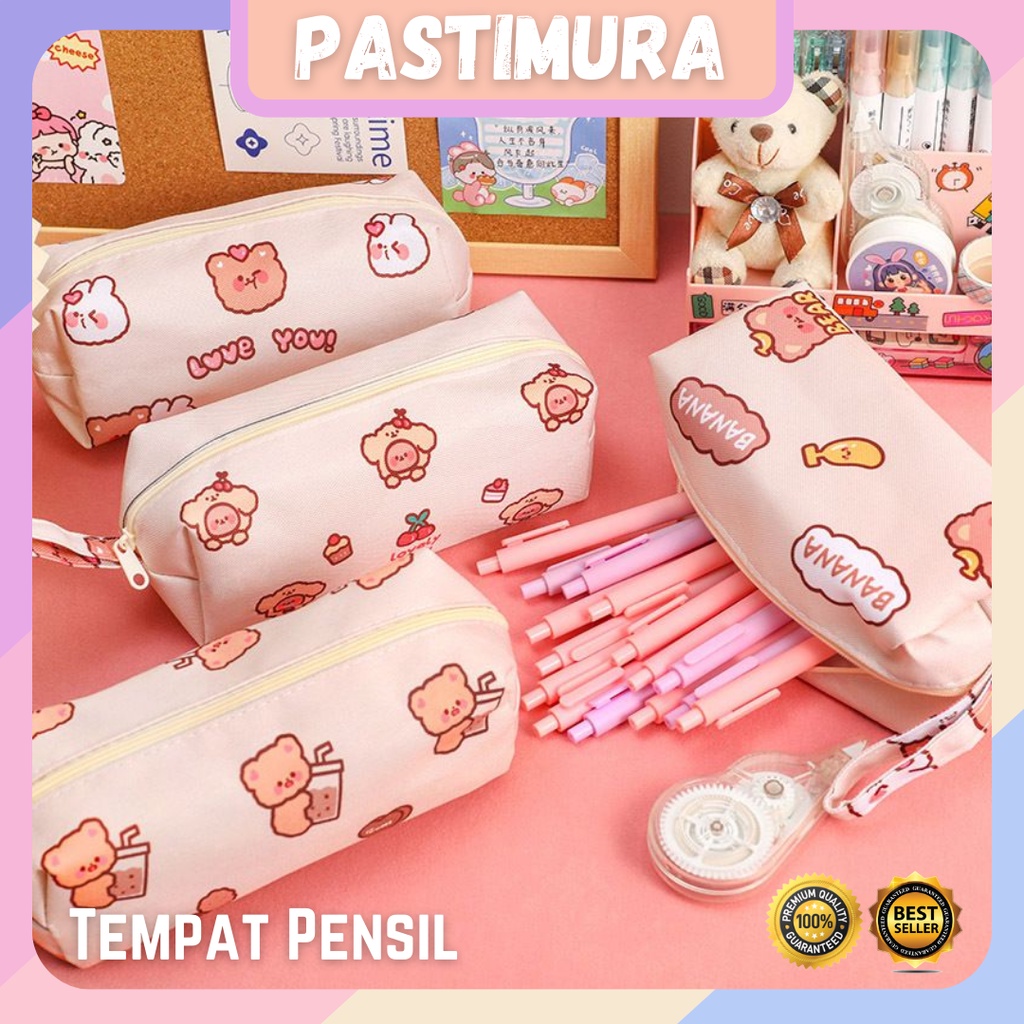 Jual [psm] Tempat Pensil Kotak Pensil Tepak Pensil Pouch Make Up Korea